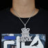 Iced Out Micropave "Big Bank" Pendant Chain