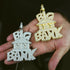 Iced Out Micropave "Big Bank" Pendant Chain