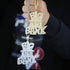 Iced Out Micropave "Big Bank" Pendant Chain