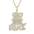 Iced Out Micropave "Big Bank" Pendant Chain
