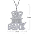 Iced Out Micropave "Big Bank" Pendant Chain
