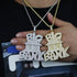 Iced Out Micropave "Big Bank" Pendant Chain