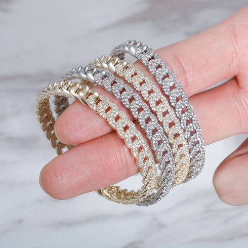 Iced Out Minimalist Miami Cuban Hoop Earrings