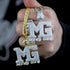 Iced Out Money Gang Badge Pendant Chain