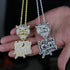 Iced Out Tiger "Only The Strong Survive" Pendant Chain