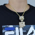 Iced Out Tiger "Only The Strong Survive" Pendant Chain