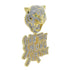 Iced Out Tiger "Only The Strong Survive" Pendant Chain