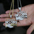 Iced Out Trust No One with Double Hand Pendant