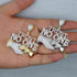 Iced Out Trust No One with Double Hand Pendant