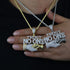 Iced Out Trust No One with Double Hand Pendant