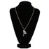 Iced Praying Hands Cross Pendant Chain