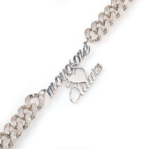 Iced Princess Custom Name/Font Cuban Choker Necklace