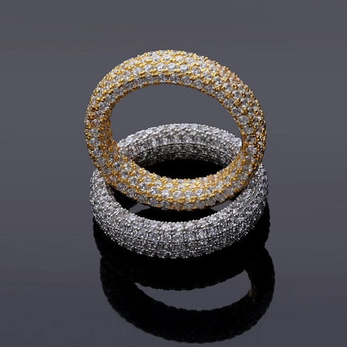 Iceman 925 Sterling Silver Fully Iced Ring