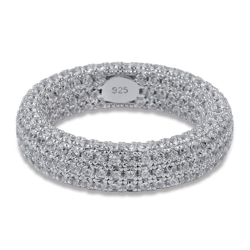 Iceman 925 Sterling Silver Fully Iced Ring