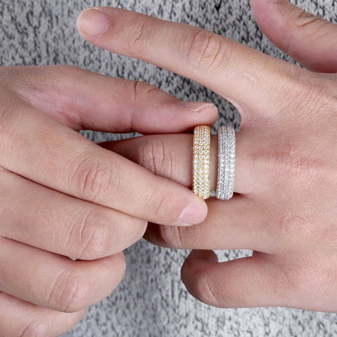 Iceman 925 Sterling Silver Fully Iced Ring