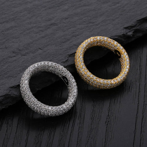 Iceman 925 Sterling Silver Fully Iced Ring