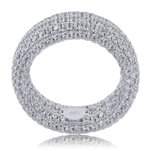 Iceman 925 Sterling Silver Fully Iced Ring