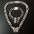 Icy Cuban Butterfly Choker Necklace + FREE butterfly bracelet