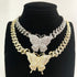 Icy Cuban Butterfly Choker Necklace + FREE butterfly bracelet