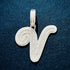 Icy Custom Big Initial Cursive Letter Pendant