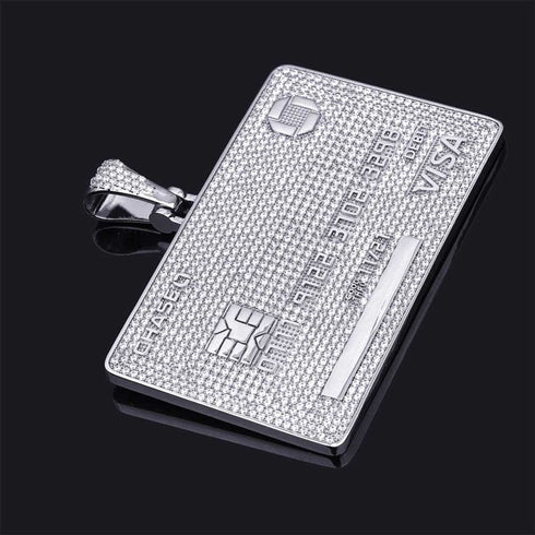 Icy Custom Credit Card Name Pendant Chain