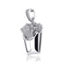 Icy Fries Bling Pendant Necklace