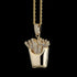 Icy Fries Bling Pendant Necklace