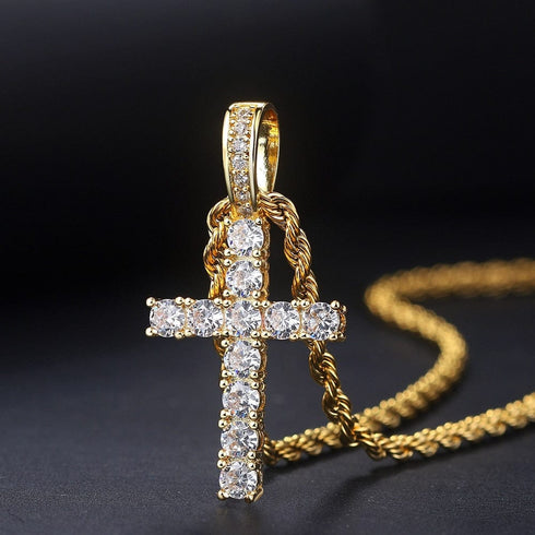 Icy Kid's Cross Pendant Necklace