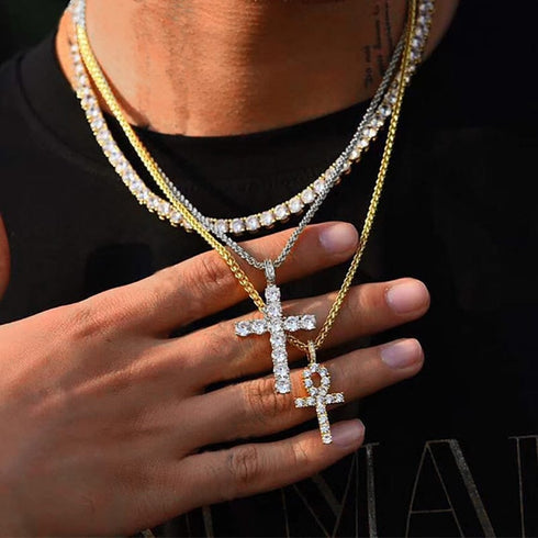 Icy Kid's Cross Pendant Necklace