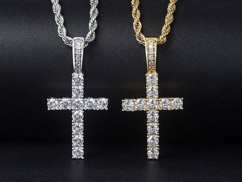 Icy Kid's Cross Pendant Necklace