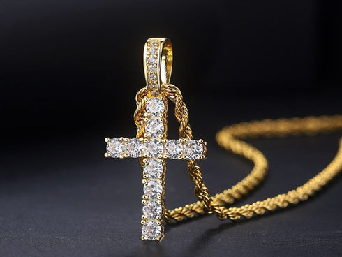 Icy Kid's Cross Pendant Necklace