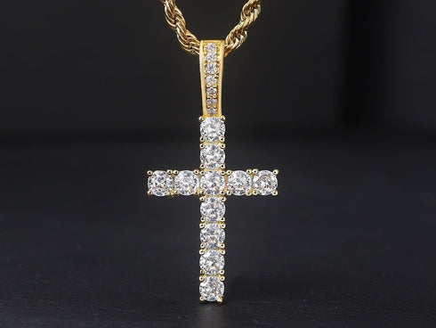 Icy Kid's Cross Pendant Necklace