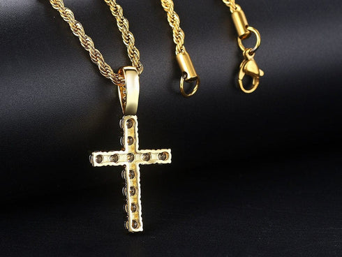 Icy Kid's Cross Pendant Necklace