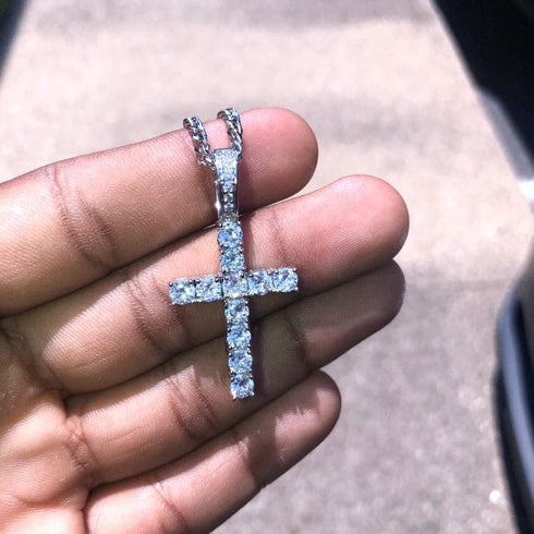 Icy Kid's Cross Pendant Necklace