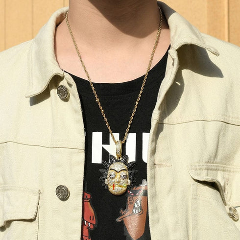Icy Rick & Morty Pendant Chain