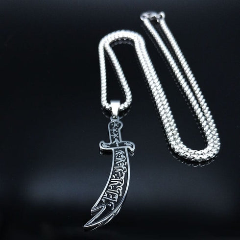 Imam Ali Sword Stainless Steel Necklace