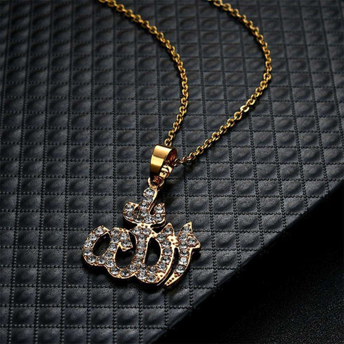 Allah Bling Pendant Necklace