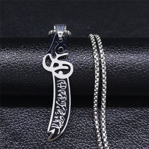 Imam Ali Sword Stainless Steel Necklace