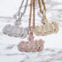 VVS Jewelry Icy Allah Micro Pave Pendant Necklace