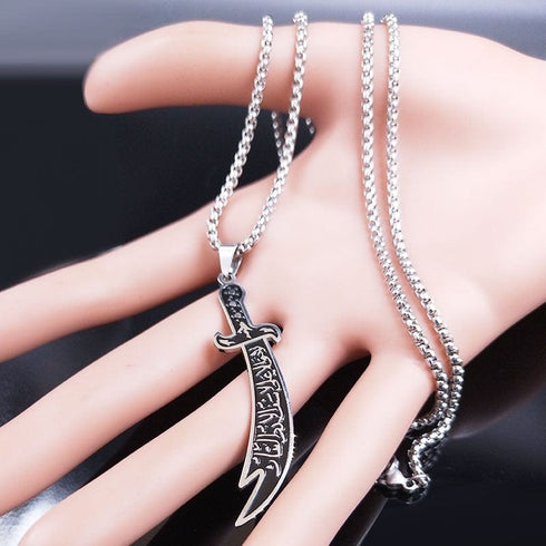 Imam Ali Sword Stainless Steel Necklace