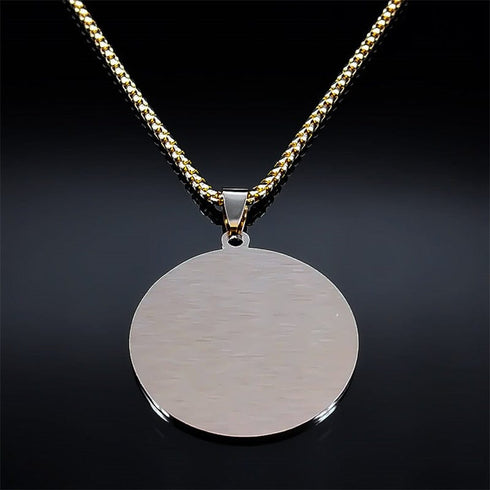 Tetragrammaton Engraved Pendant Necklace