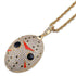 Jason Mask Bling Oval Pendant Necklace