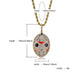 Jason Mask Bling Oval Pendant Necklace