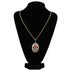 Jason Mask Bling Oval Pendant Necklace