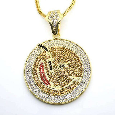Jigsaw Pendant + Round Pendant + Cuban Choker Chain Set