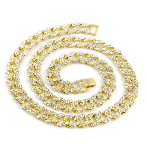 Jigsaw Pendant + Round Pendant + Cuban Choker Chain Set