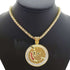 Jigsaw Pendant + Round Pendant + Cuban Choker Chain Set