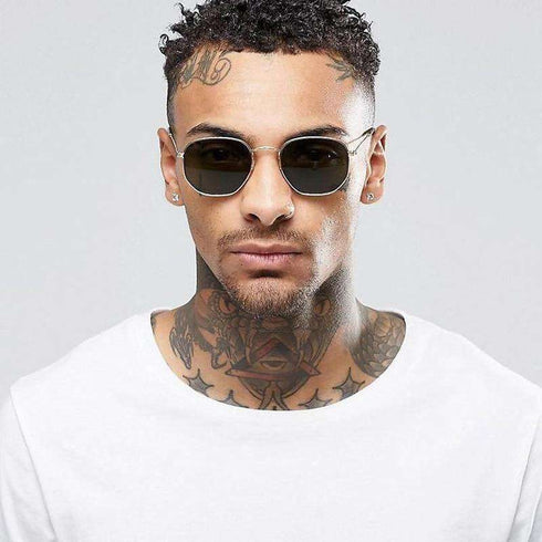 Jumpan Metal Square Frame Sunglasses