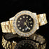 Gold Rollie Style Watch in Rotatable Bezel Sapphire Glass