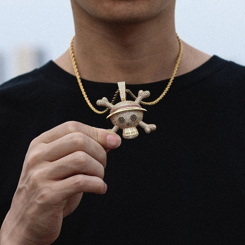King Crossbone Pirate Skull Pendant